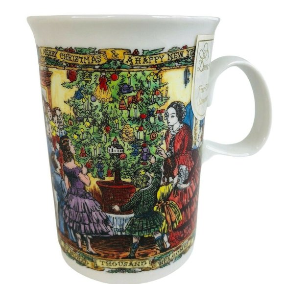 Dunoon Christmas Cheer Series Mug Scotland Stoneware Victorian Party Ceramic - Picture 1 of 8